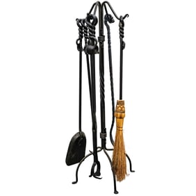 Antique Wrought Iron Fireplace Accessories