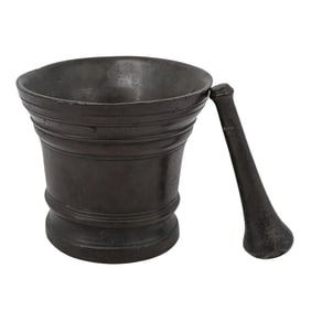 Antique Cast Bronze Mortar & Pestle