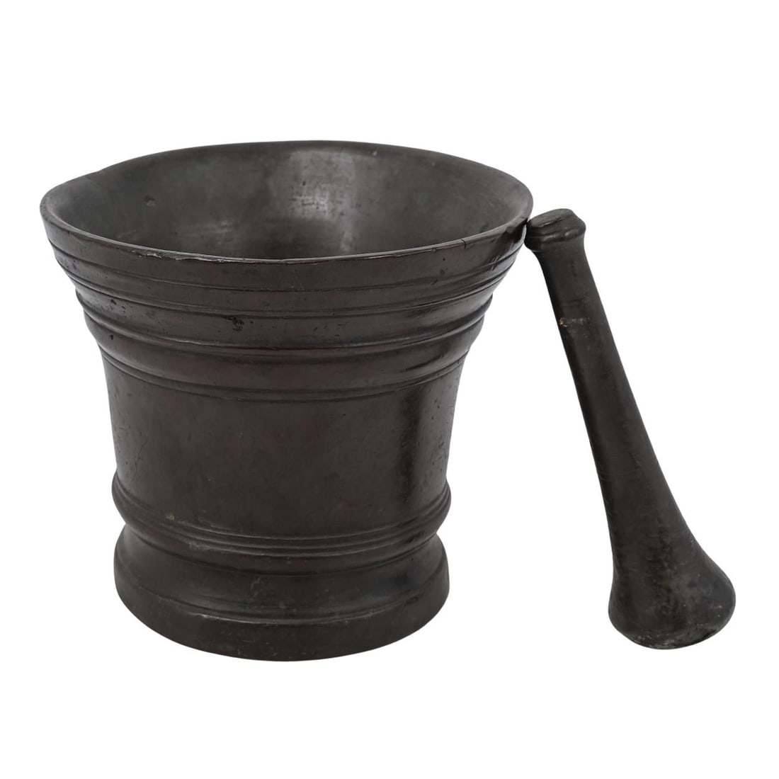 Antique Cast Bronze Mortar & Pestle (1 of 6)