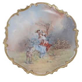 Limoges for Wanamaker & Clothier Hand Painted Porcelain Plate