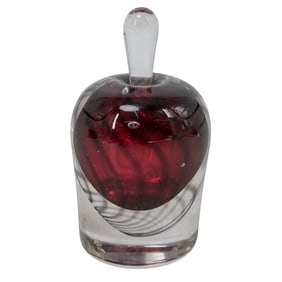 Jon Silverman Art Glass Apple Perfume Bottle