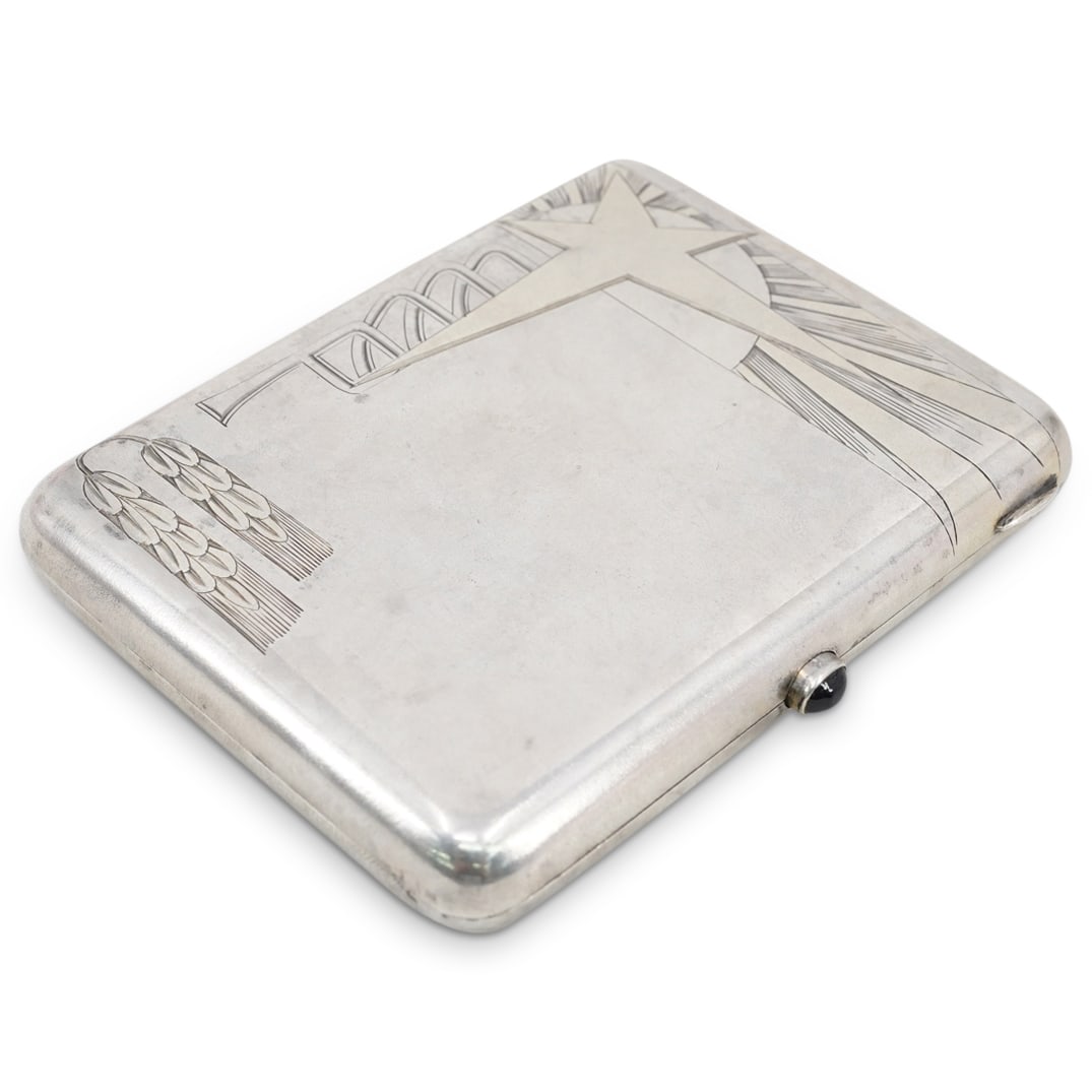 Soviet Silver Cigarette Case Moscow - 2