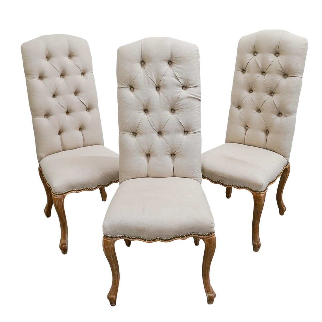 (3 Pc) French Provincial Style Dining Chairs (1 of 6)