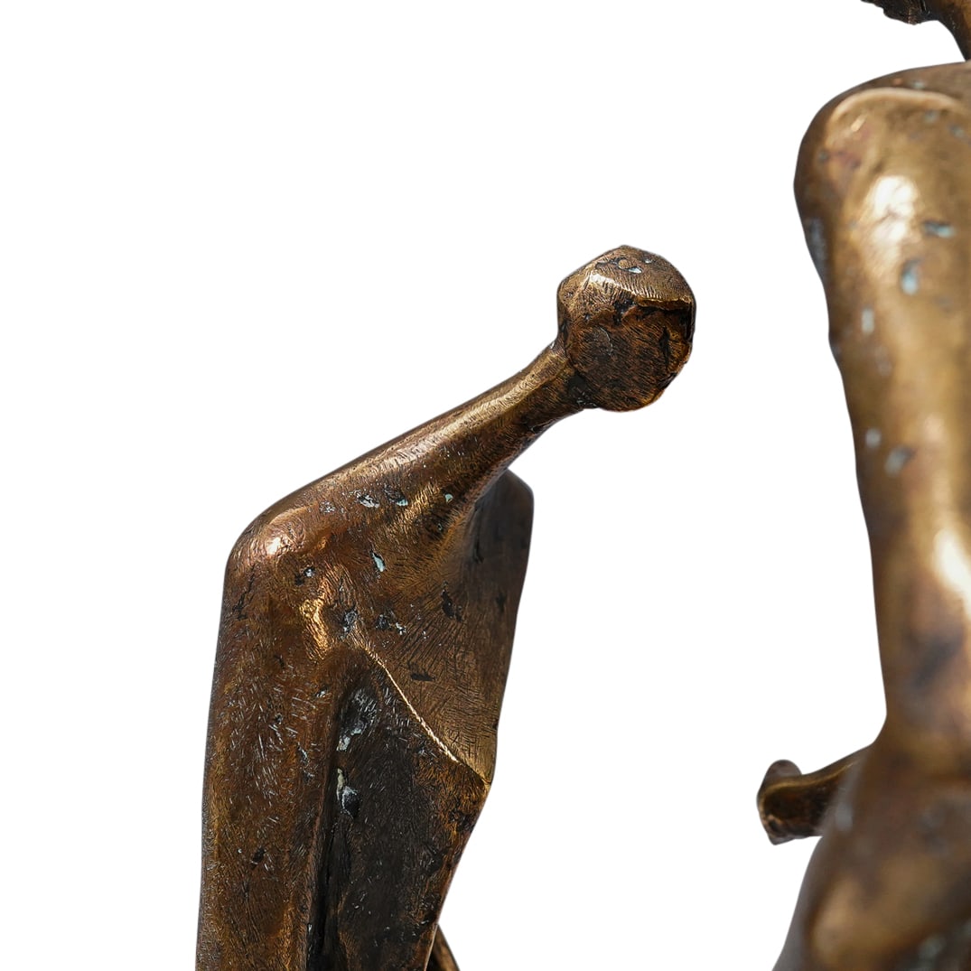 Signed Modernist Dancing Couple Bronze - 5