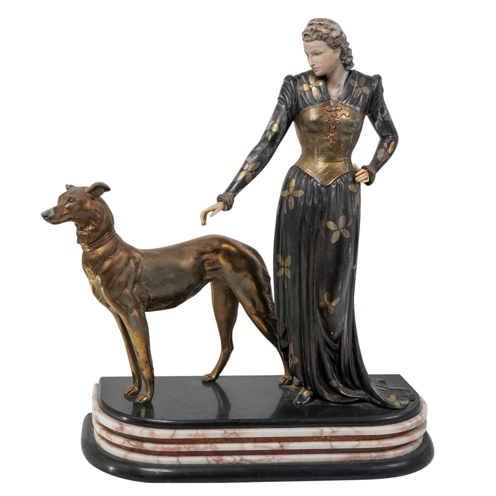 Ugo Cipriani (Italian, 1887 - 1960) Spelter & Marble Sculpture (1 of 7)