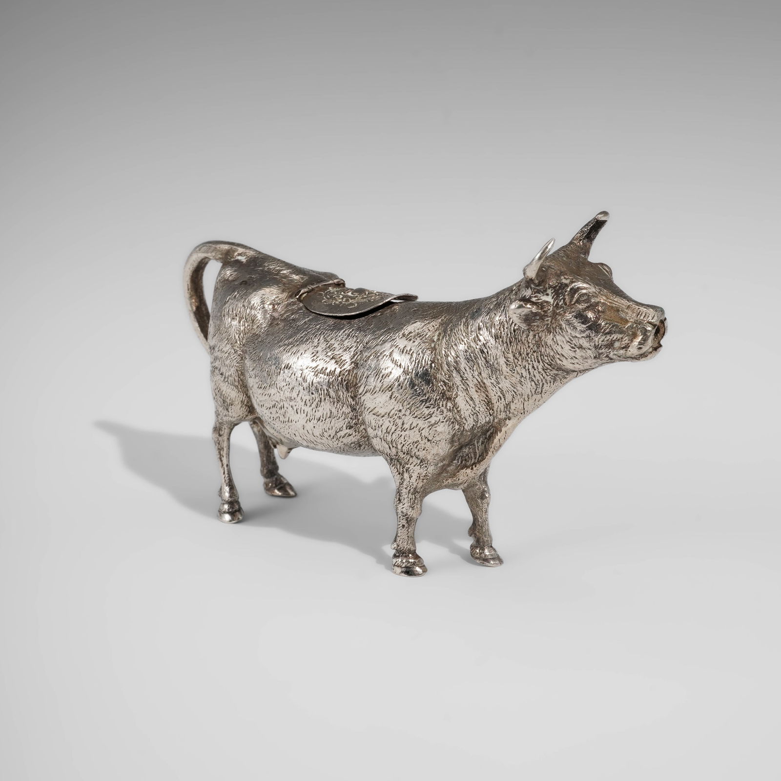Antique German 800 Silver Cow Creamer (1 of 8)