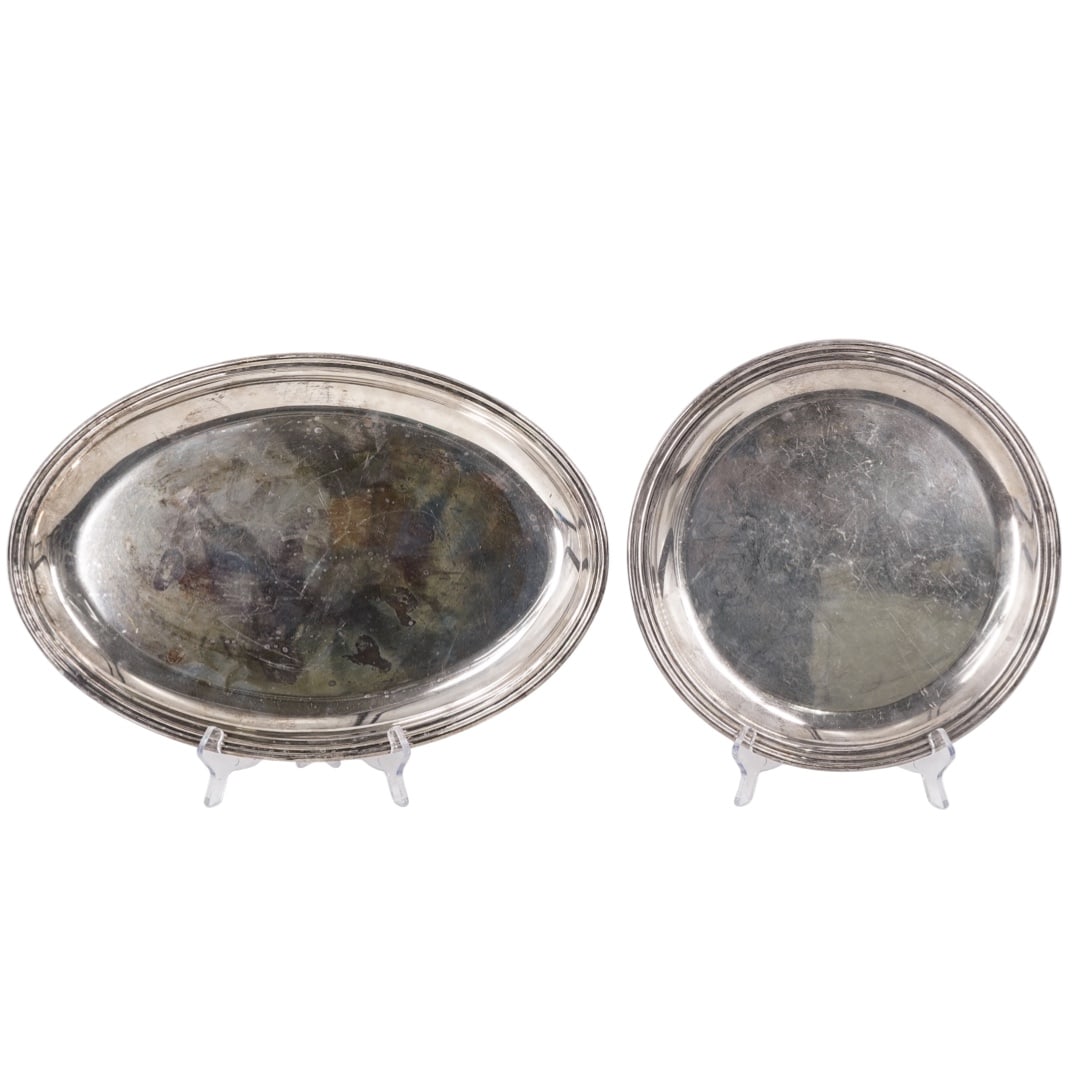 (2 Pc) Puiforcat Art Deco Silver-Plated Serving Platters (1 of 5)