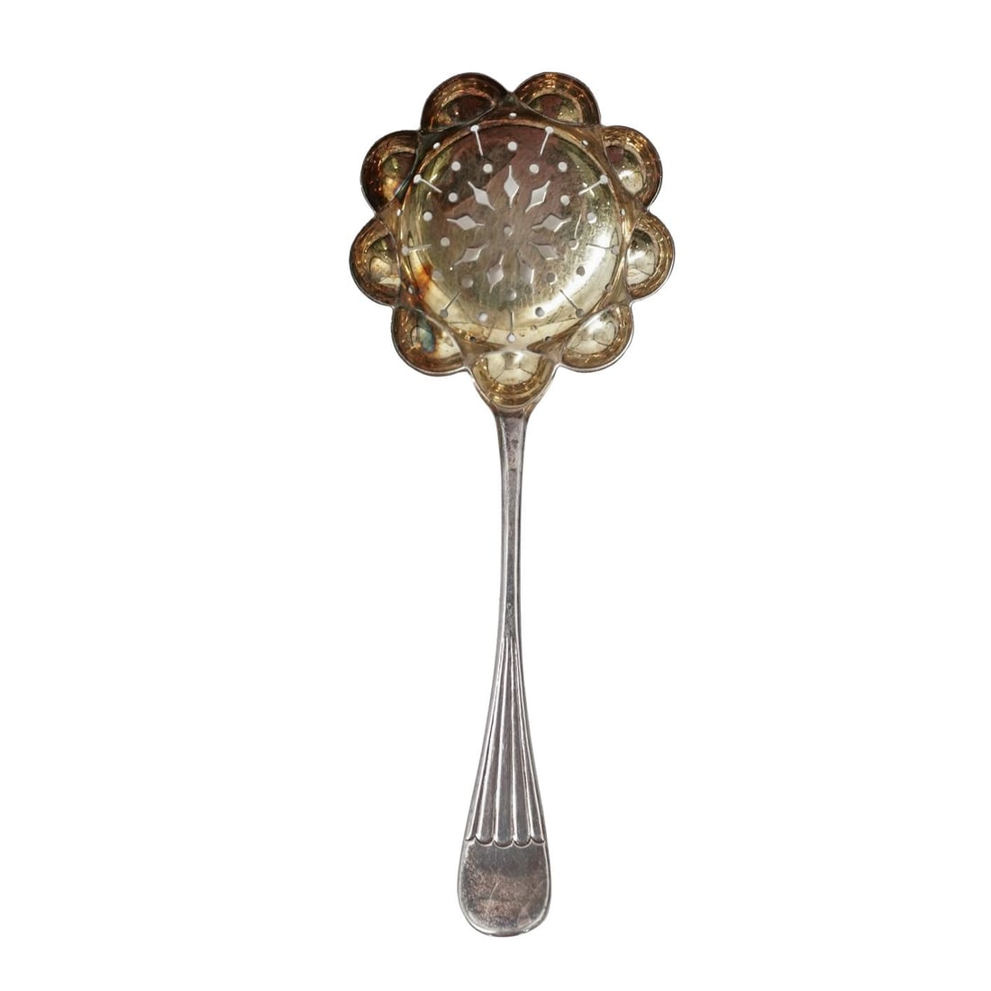 Tiffany & Co. Sterling "Japanese" Sugar Sifter Spoon: Tiffany & Co. Sterling "Japanese" Sugar Sifter SpoonCa. 1873-1891, USASterling silver sugar sifter spoon "Japanese" pattern was introduced in 1871 and designed by Edward C. Moore, as part of the Aesth