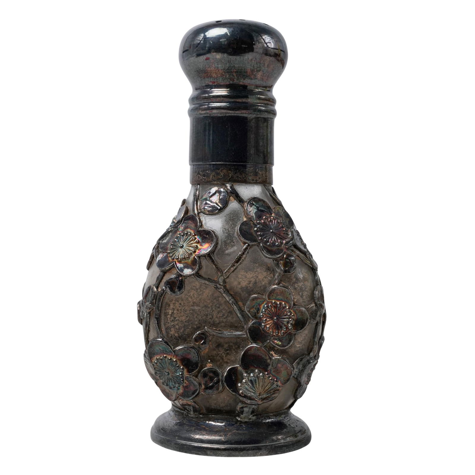 Japanese Cherry Blossom Sterling Silver Overlay Salt Shaker (1 of 5)