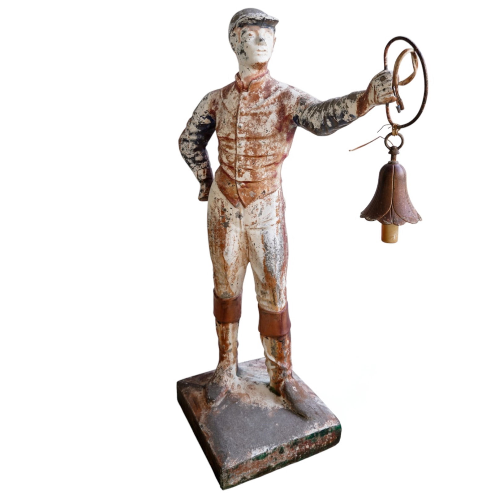 Vintage American Cast Iron Lawn Jockey Lamp (1 of 7)