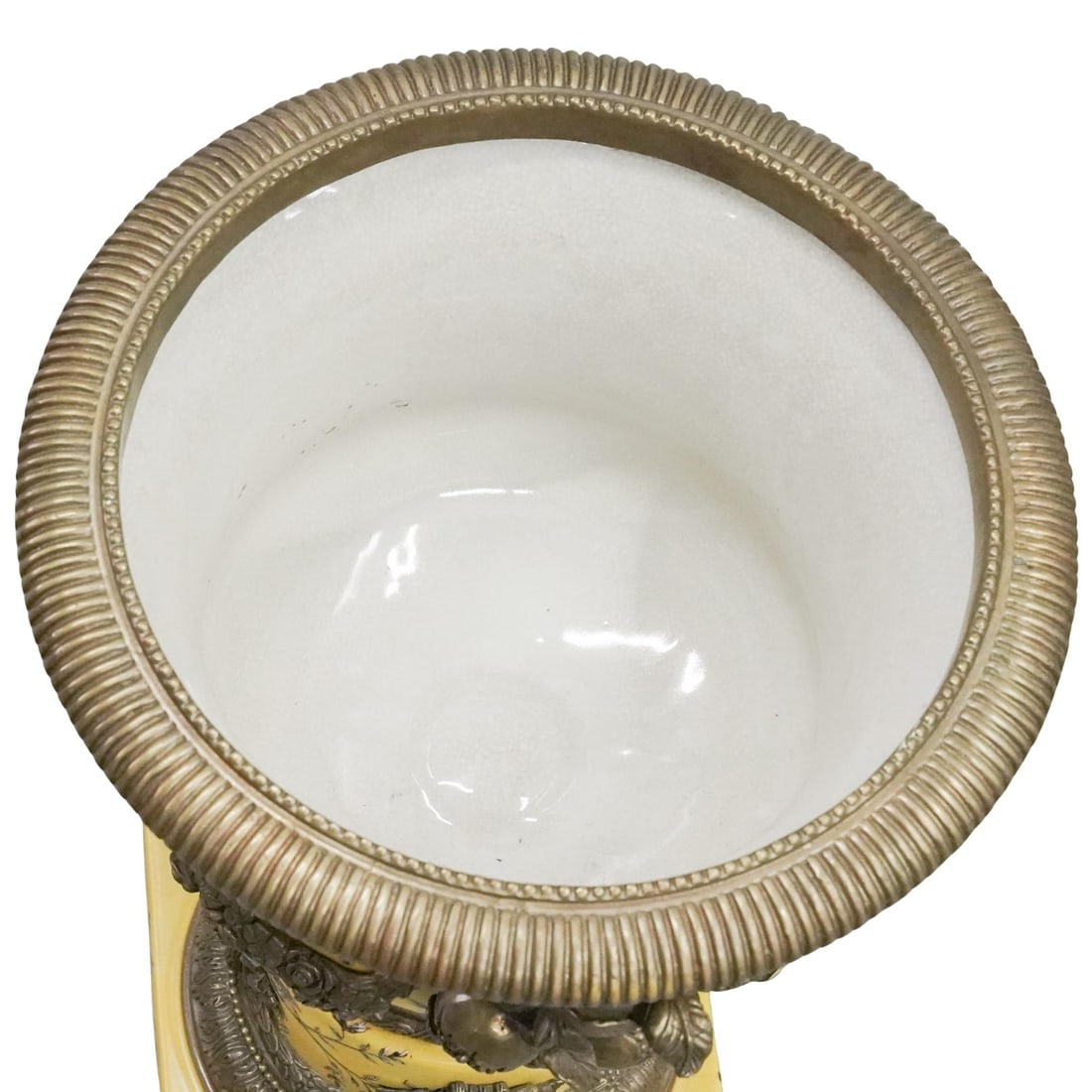 Wong Lee Napoleon III Style Yellow Porcelain Urn - 8