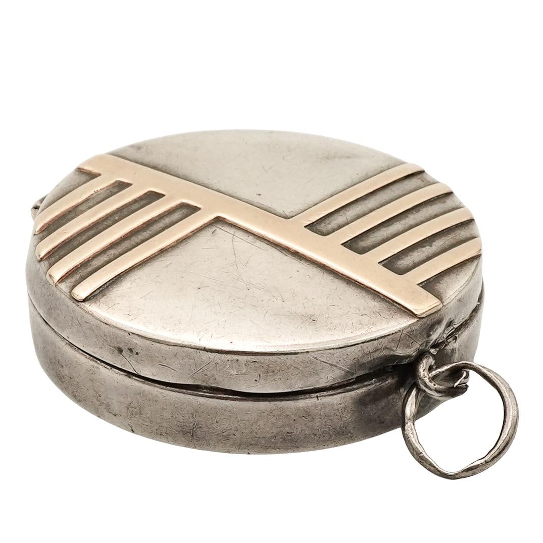 Art Deco Sterling Silver Locket Pendant (1 of 7)