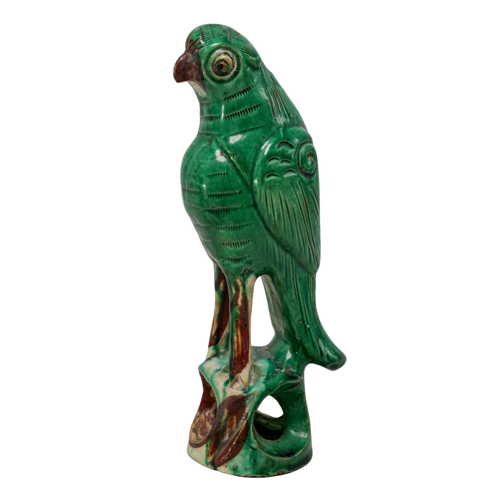 Antique Chinese Sancai Glazed Parrot Figurine (1 of 4)