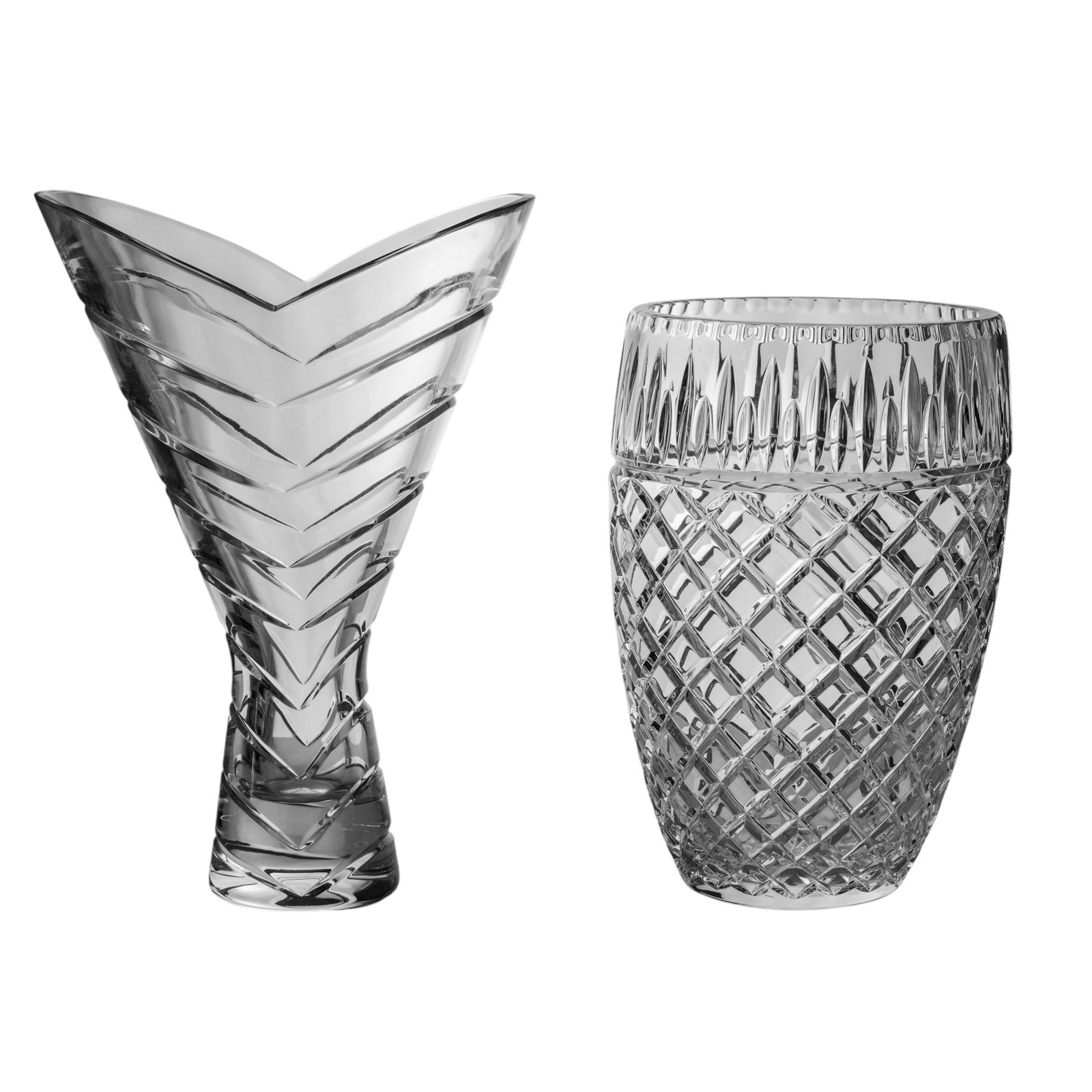 Waterford & Nambe Crystal Cut Vases (1 of 7)