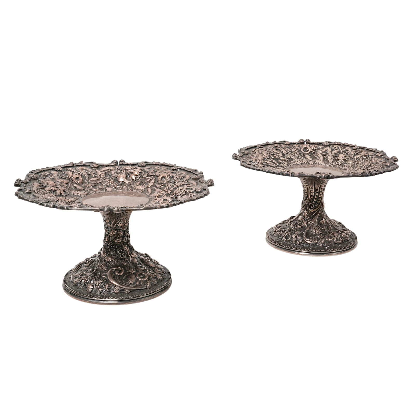 Pair of S. Kirk & Son Sterling Silver Repousse Tazzas (1 of 11)