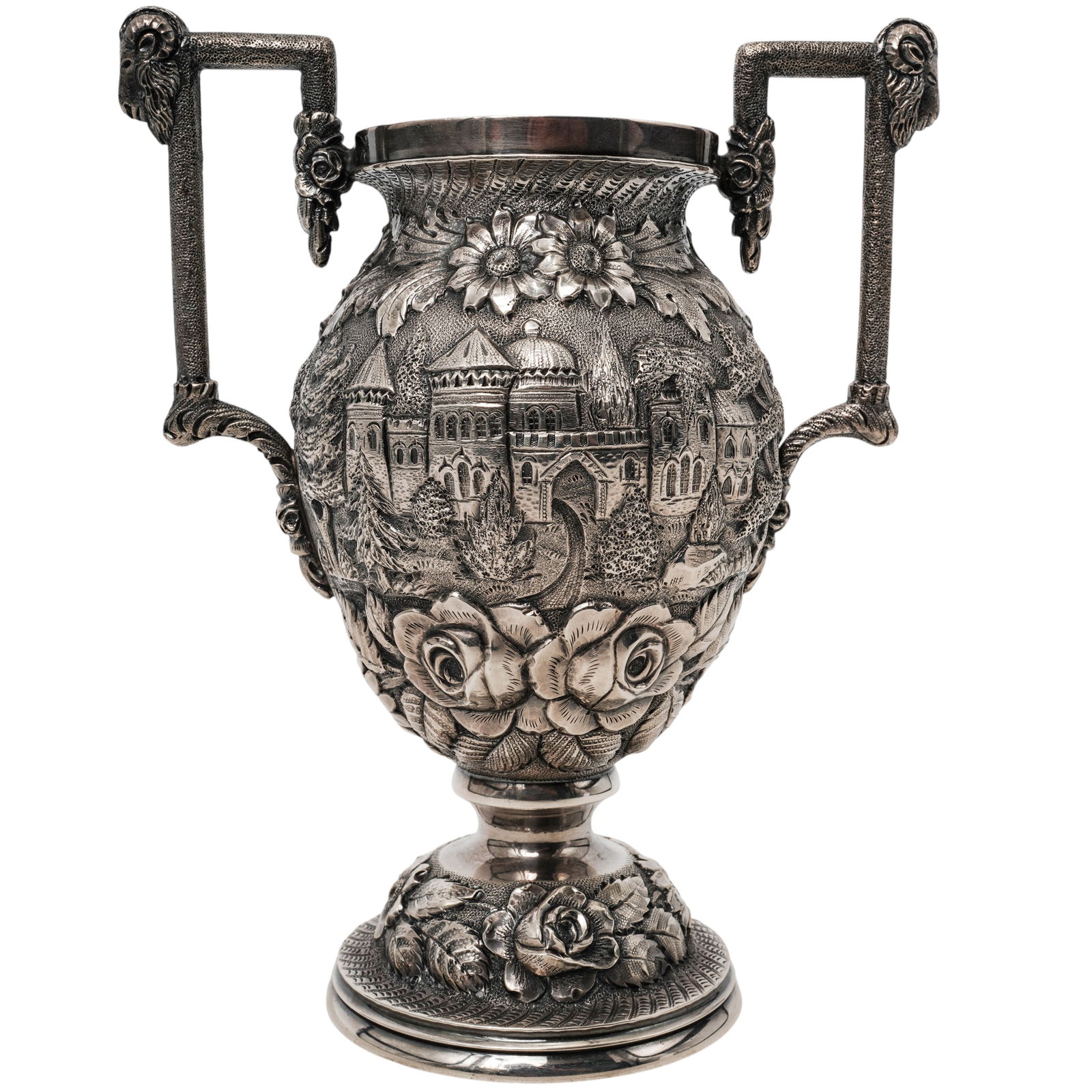 Schofield Sterling Silver "Castle" Vase - 7