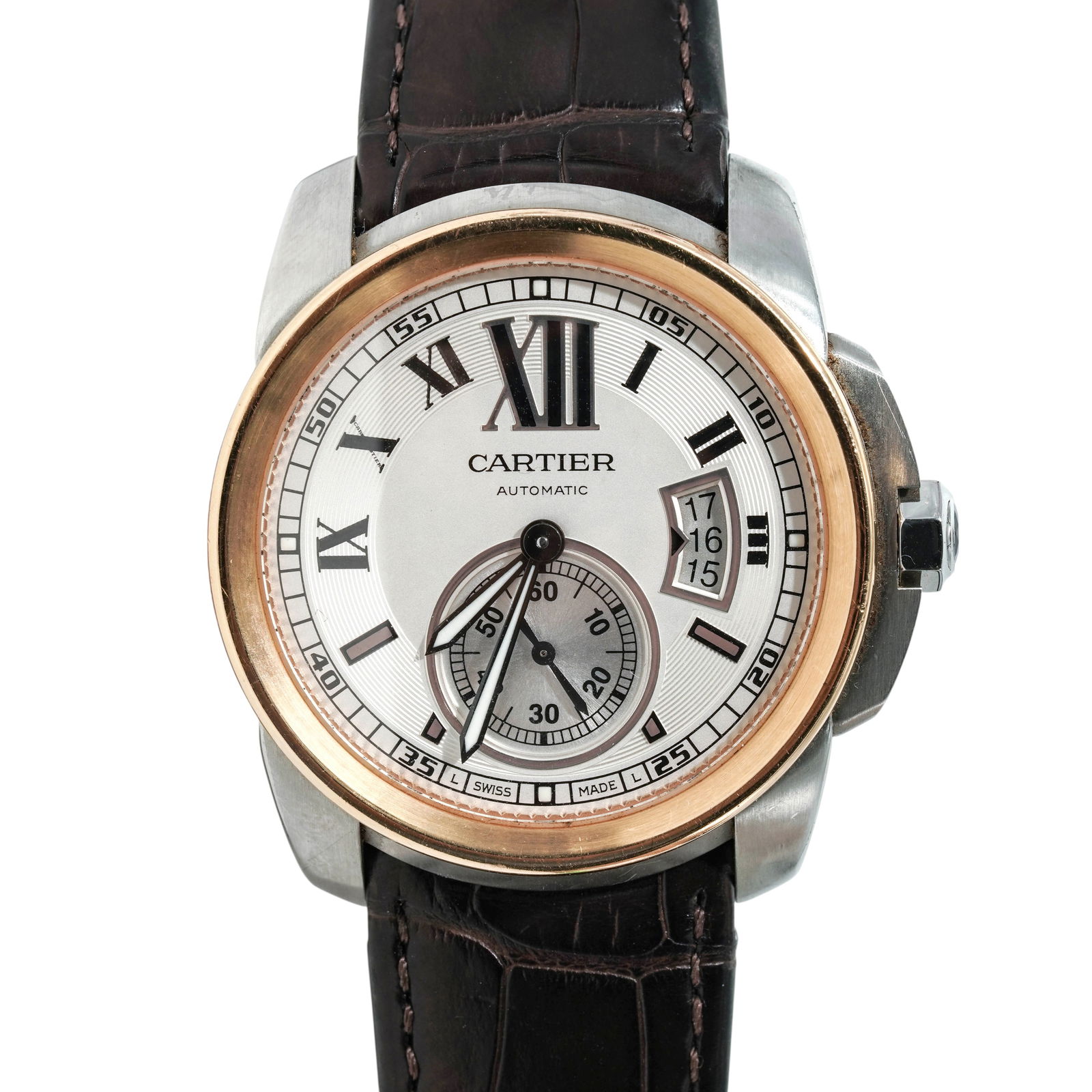 Cartier “Calibre de Cartier" Stainless Steel & 18k Gold Watch REF#W7100036 (1 of 14)