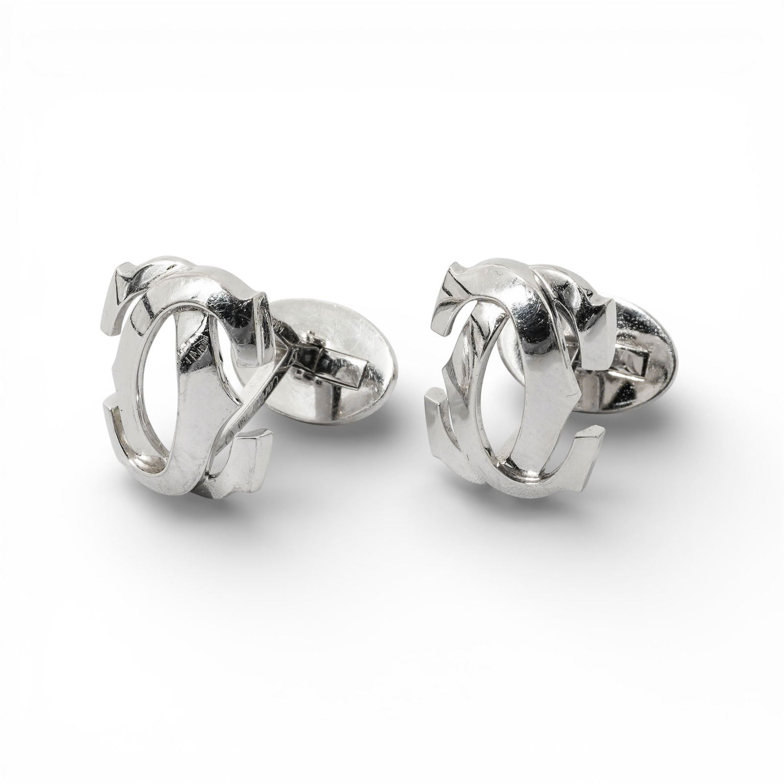 Cartier 18k Gold "Double C" Cufflinks (1 of 9)