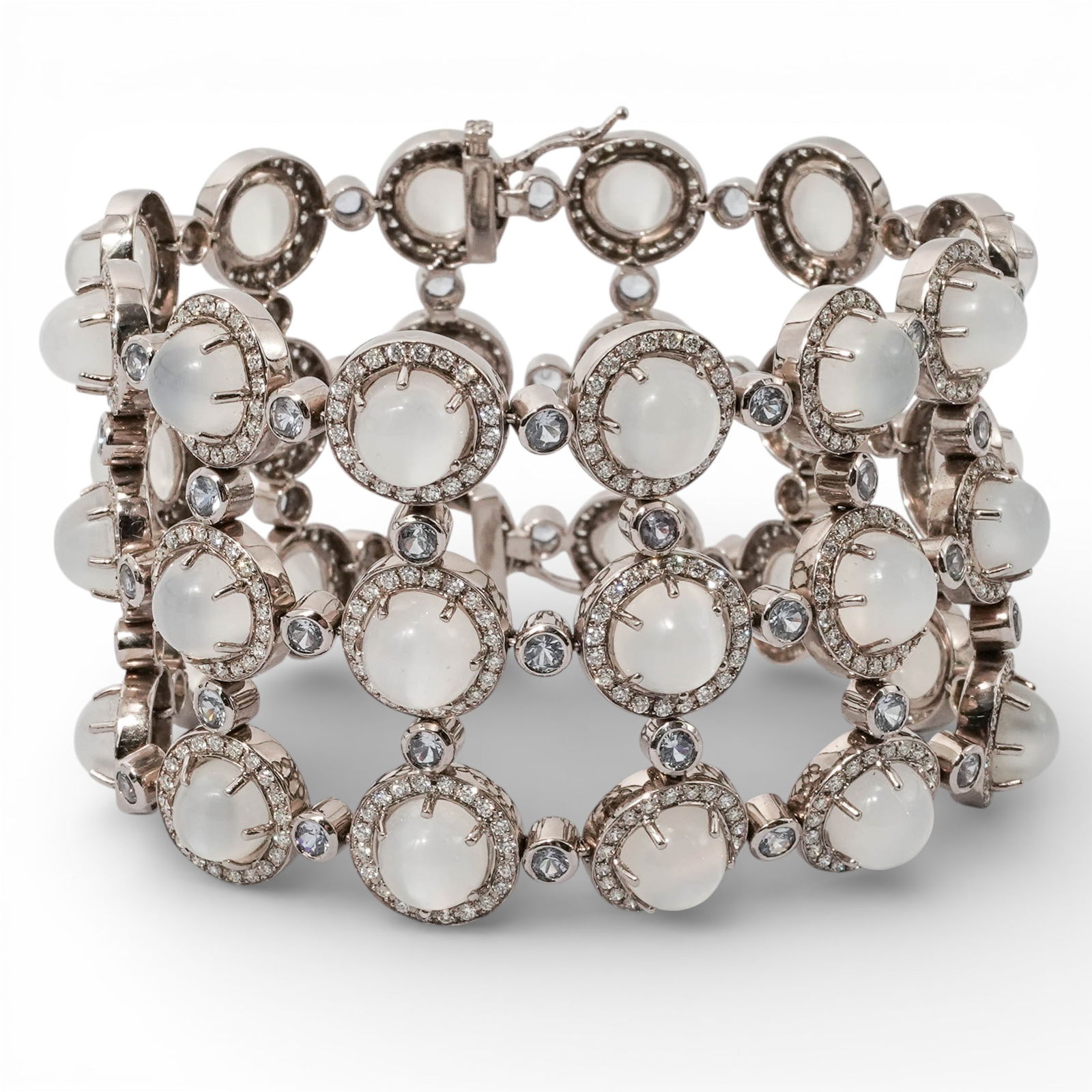 18k Gold Moonstone & Diamond Bracelet (1 of 10)