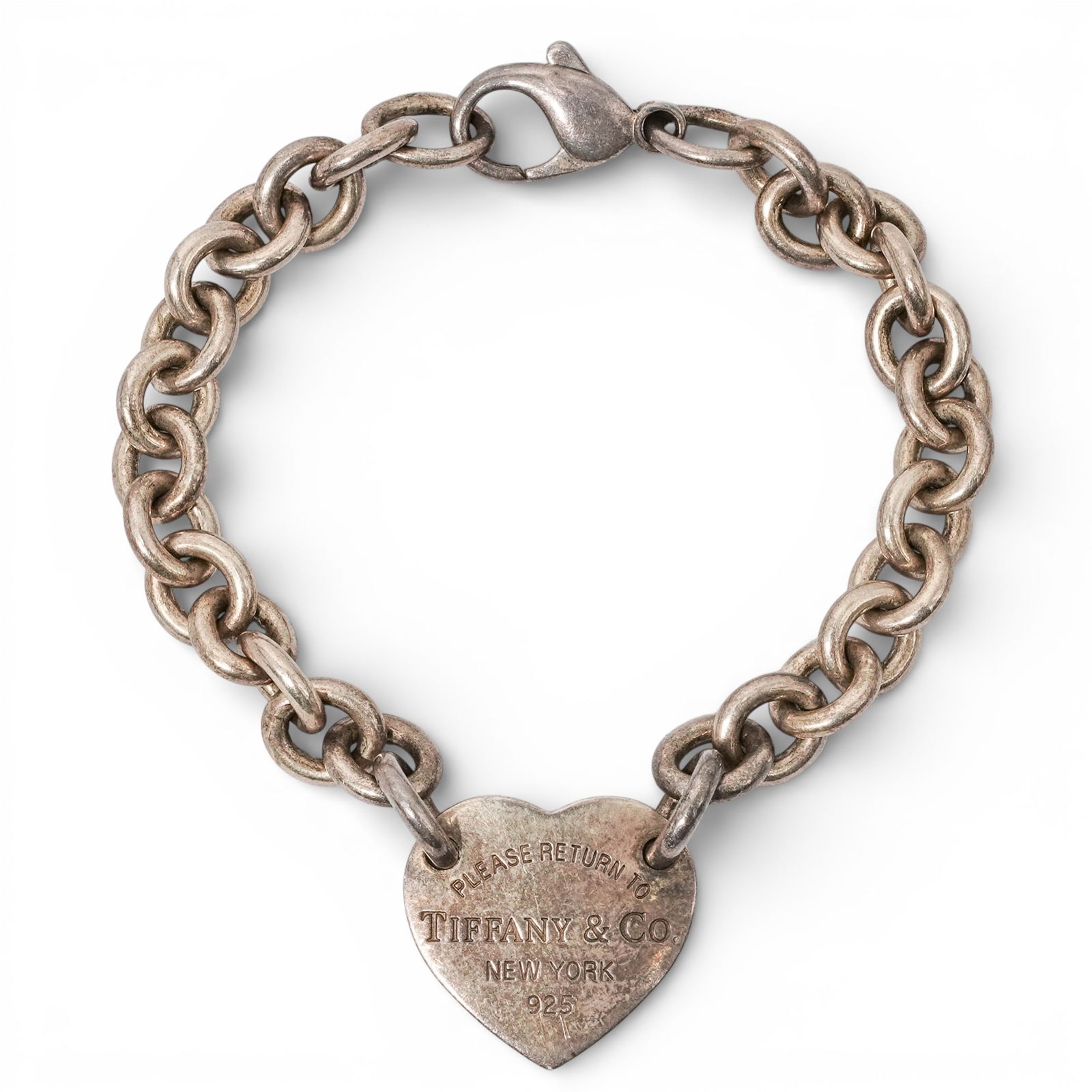 Tiffany & Co. Sterling Silver “Please Return to Tiffany" Heart Tag Bracelet (1 of 8)