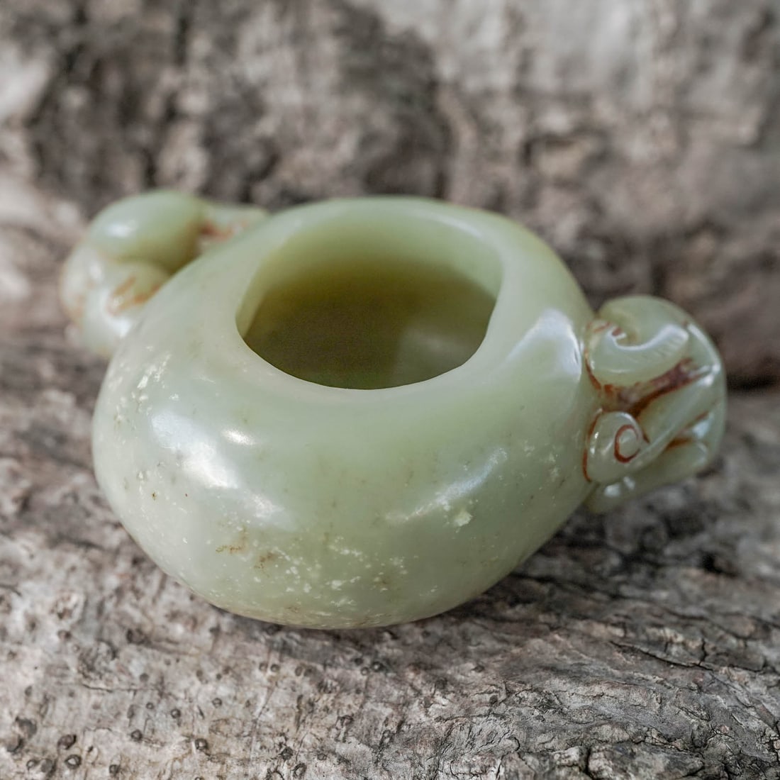 Chinese Qing Dynasty Celadon Jade Brush Washer (1 of 5)