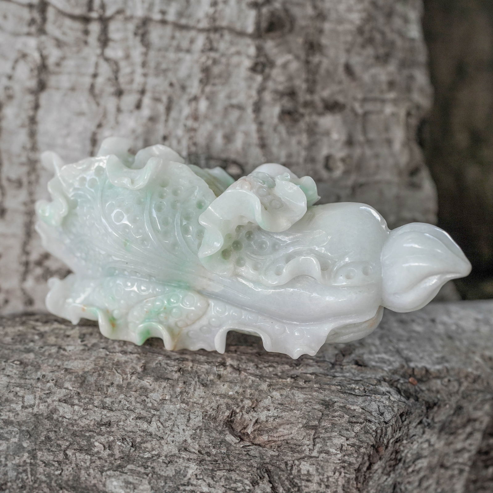 Chinese Carved Jadeite Cabbage (1 of 3)