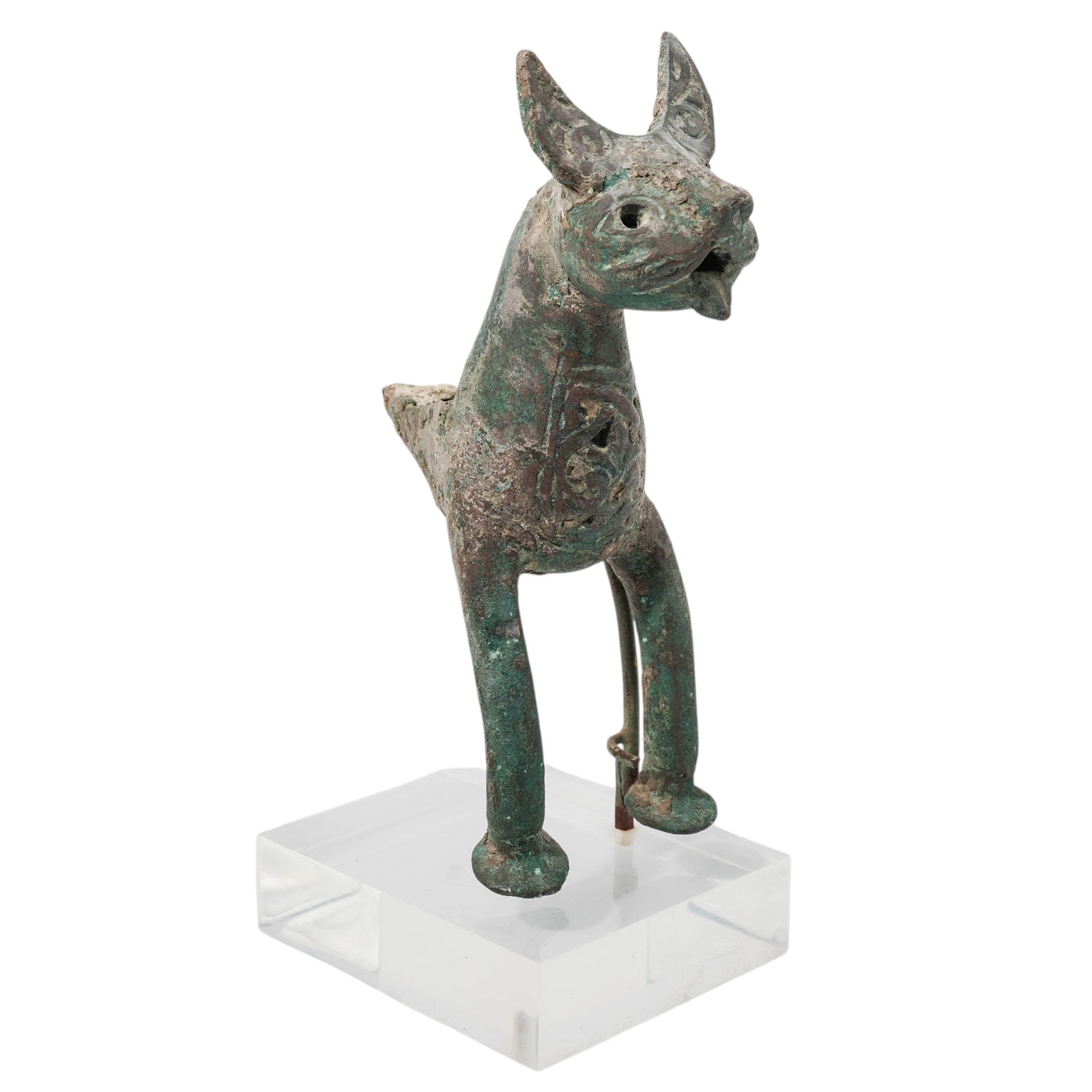 Persian Seljuk Bronze Feline Incense Burner: Persian Seljuk Bronze Feline Incense Burner11th-13th c., Middle EastThis high medieval-era Persian cast bronze feline torso is part of a rare type of incense burner. The object consists of the torso o