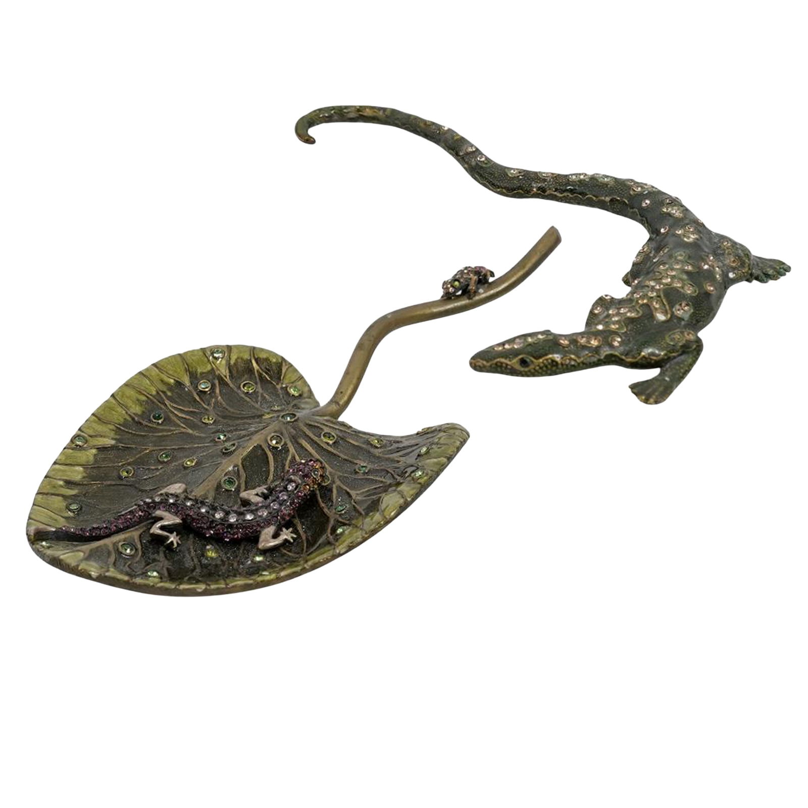 (2pc) Jay Strongwater & Edgar Berebi Enamel Sculptures (1 of 7)