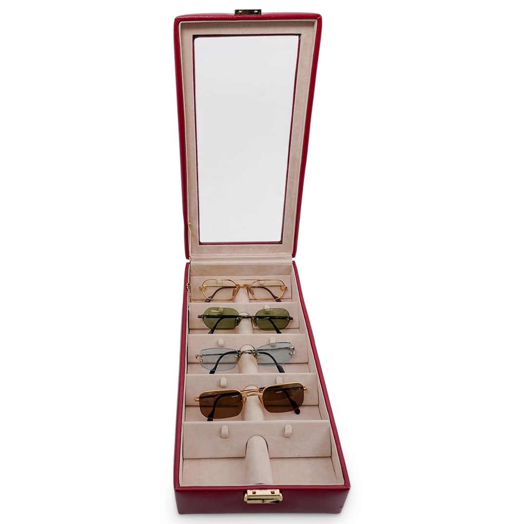 (5 pcs) French Designer Eyeglasses and Display Case (1 of 15)