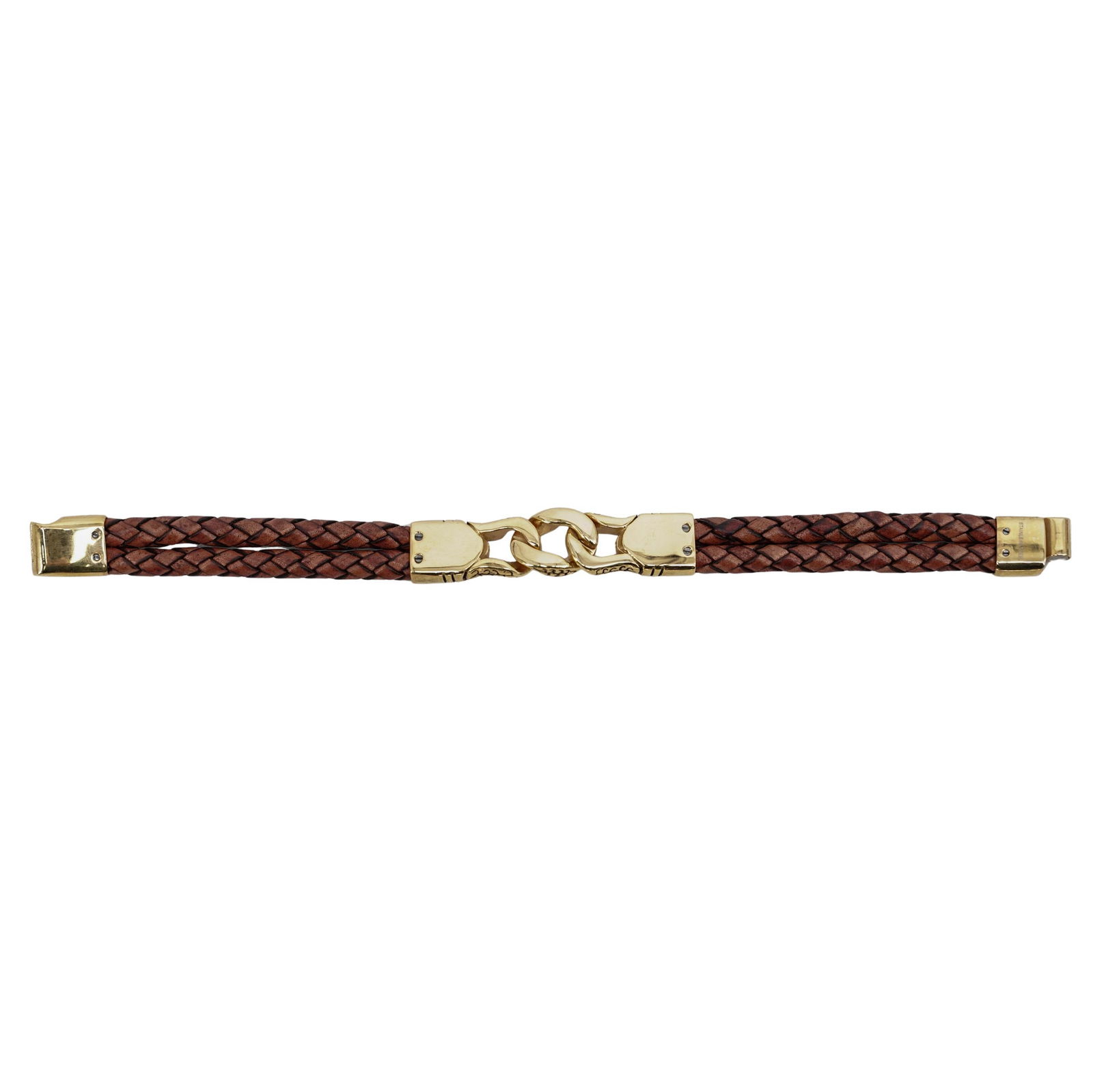 Daniel Steiger Horizon 18k Gold Plated Men's Brown Bracelet (1 of 6)