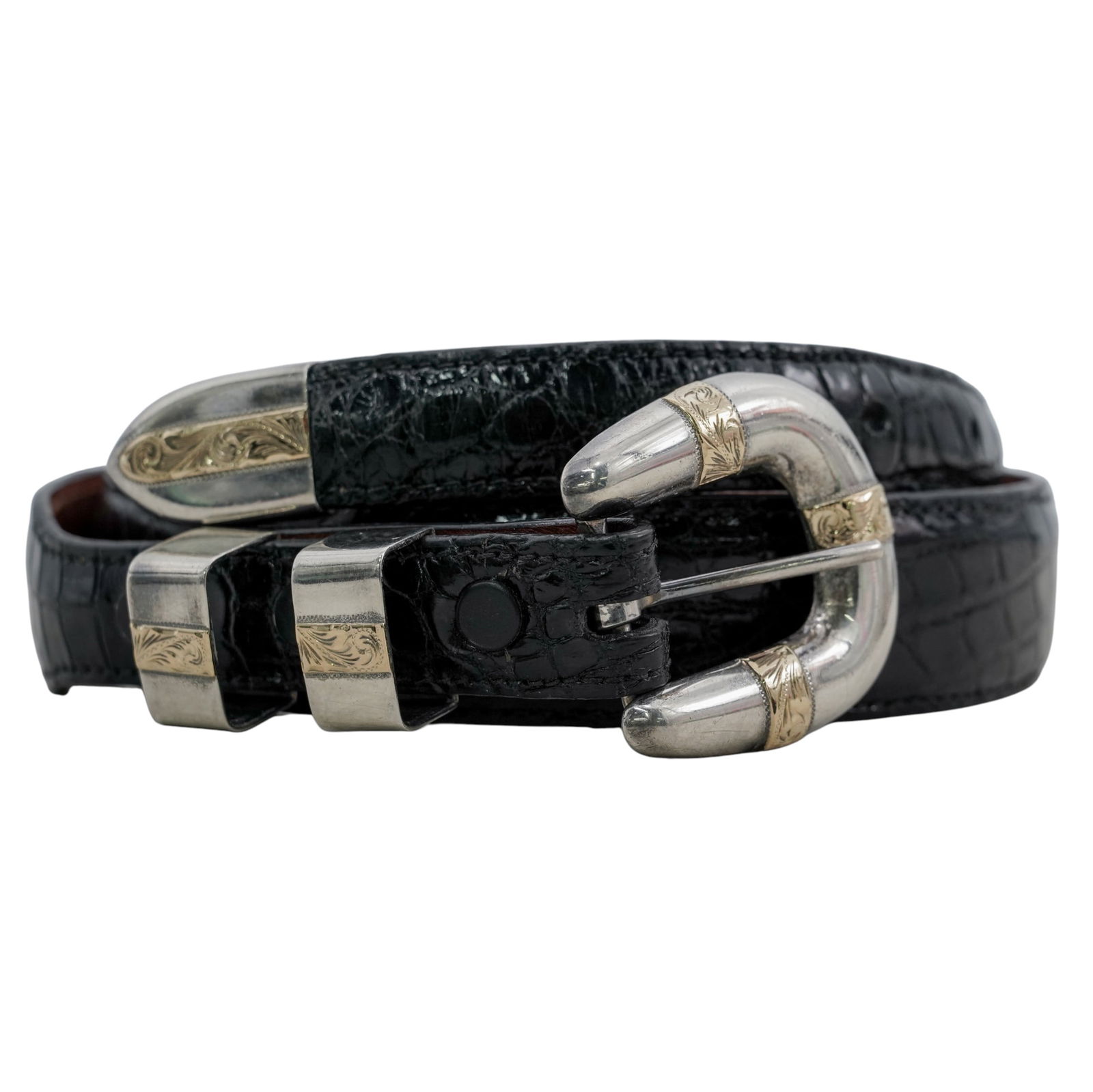 Comstock Heritage Alligator Belt w/ Sterling & 14k Gold Buckle (1 of 4)