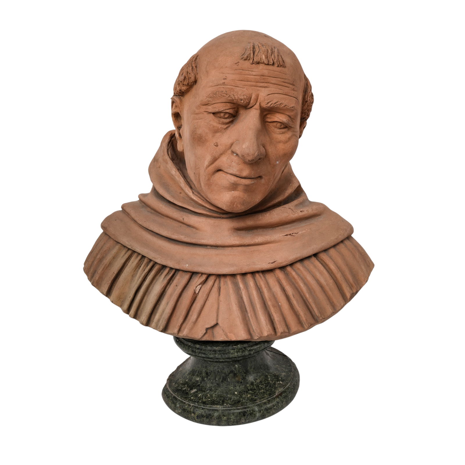 Albertus Magnus Terracotta Bust Sculpture on Marble Base (1 of 7)