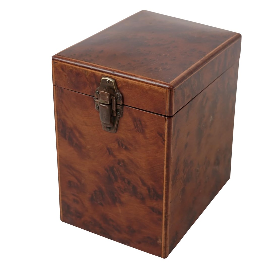 Victorian Burl Walnut Tea Caddy - 2