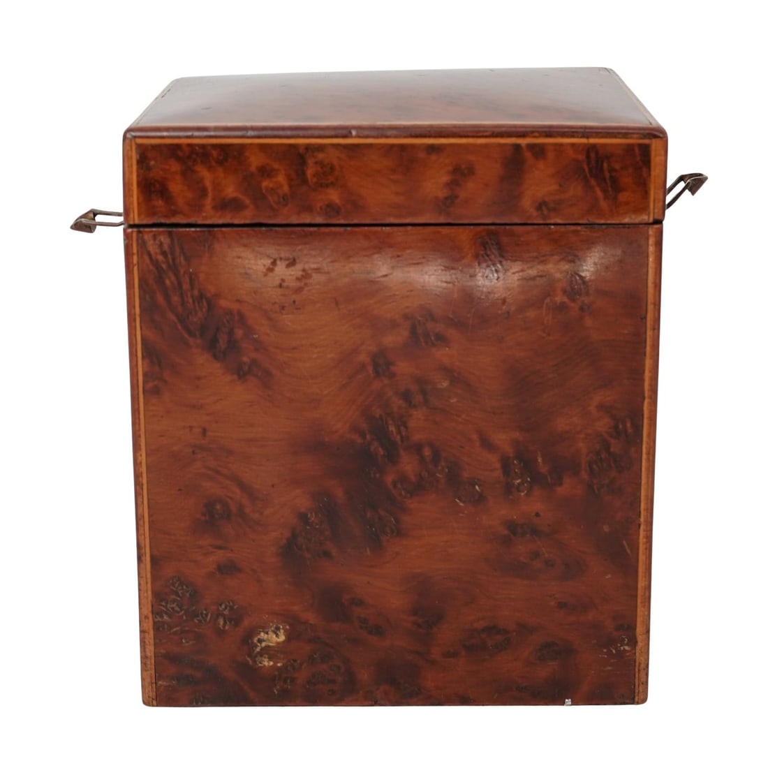 Victorian Burl Walnut Tea Caddy - 5