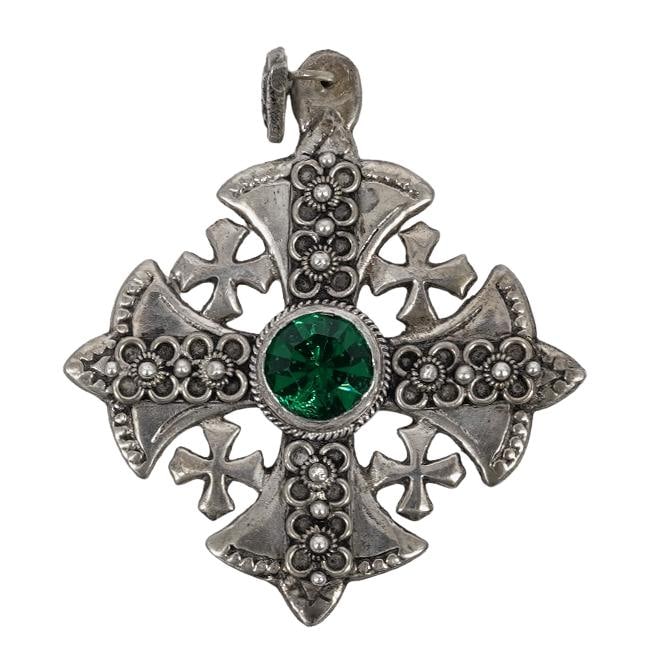950 Silver Jerusalem Cross Pendant (1 of 2)