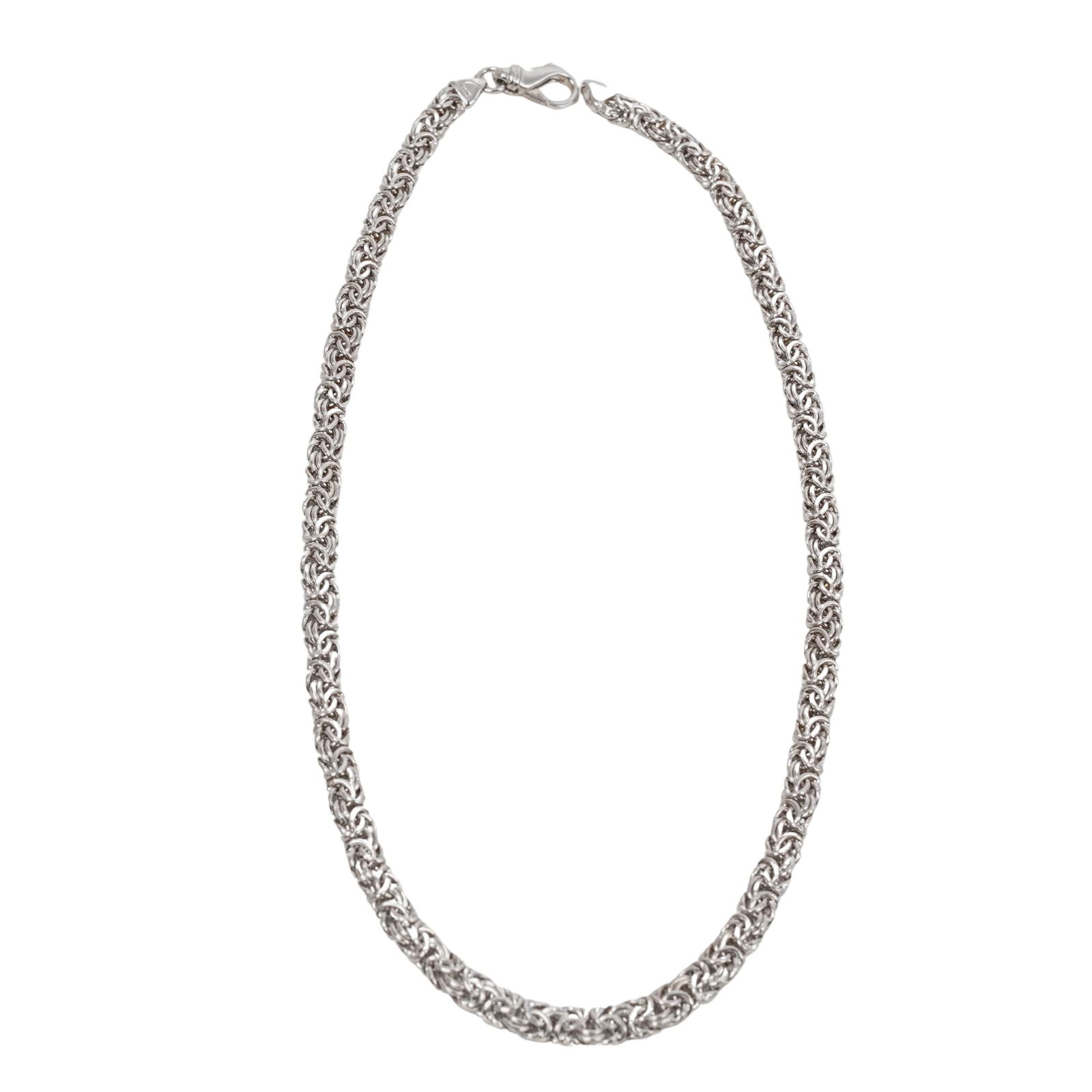 Italian Sterling Silver Chain: Italian Sterling Silver Chain 20th century, Italian An Italian sterling silver chain. Marked on clasp "Italy 925". Total weight: 21.2 grams. L (unclasped) 18"