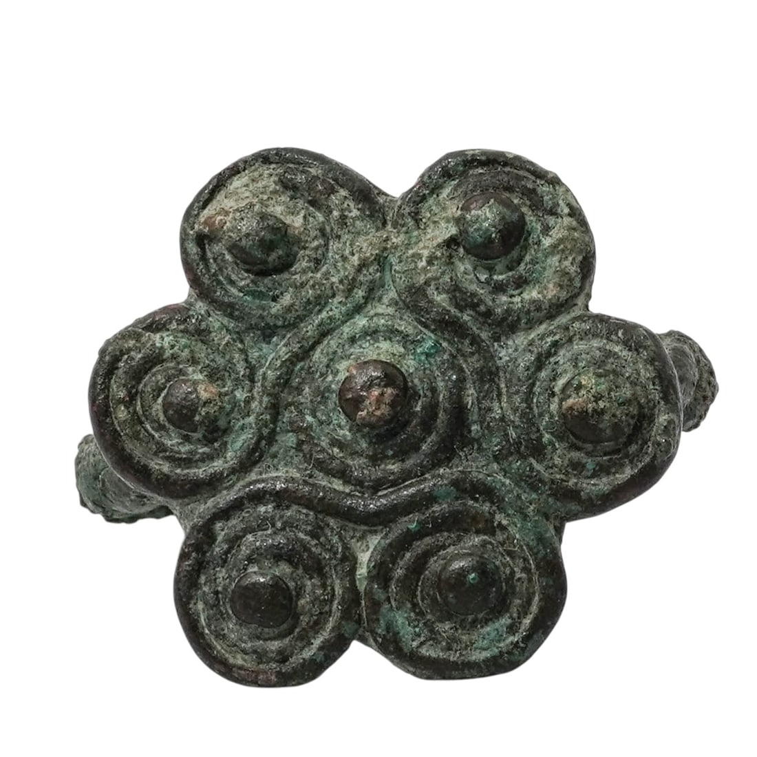 Ancient Amlash Bronze Flower Ring - 2