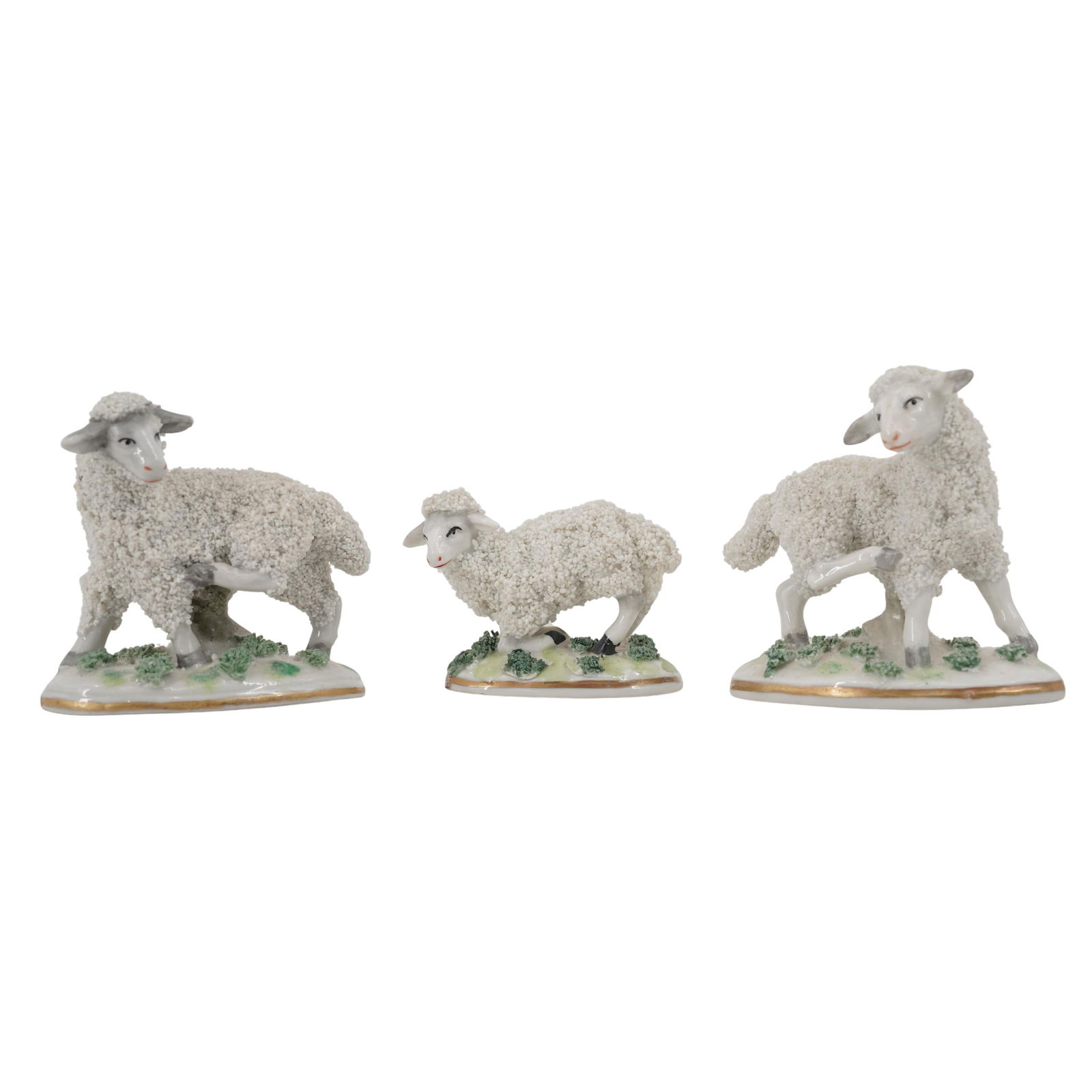 (3pc) Antique German Porcelain Sheep Figurines (1 of 5)