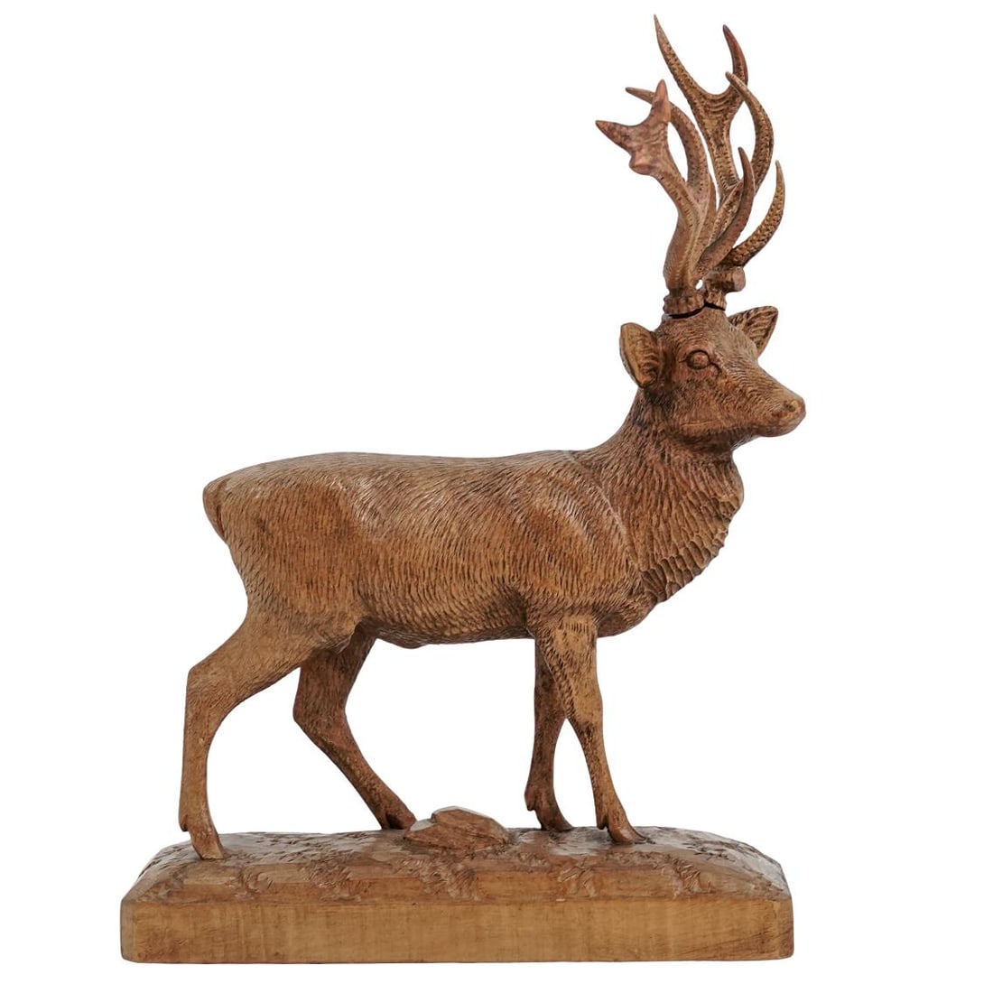 Ed. Jobin & Cie Black Forest Carved Wooden Red Stag Sculpture (1 of 8)