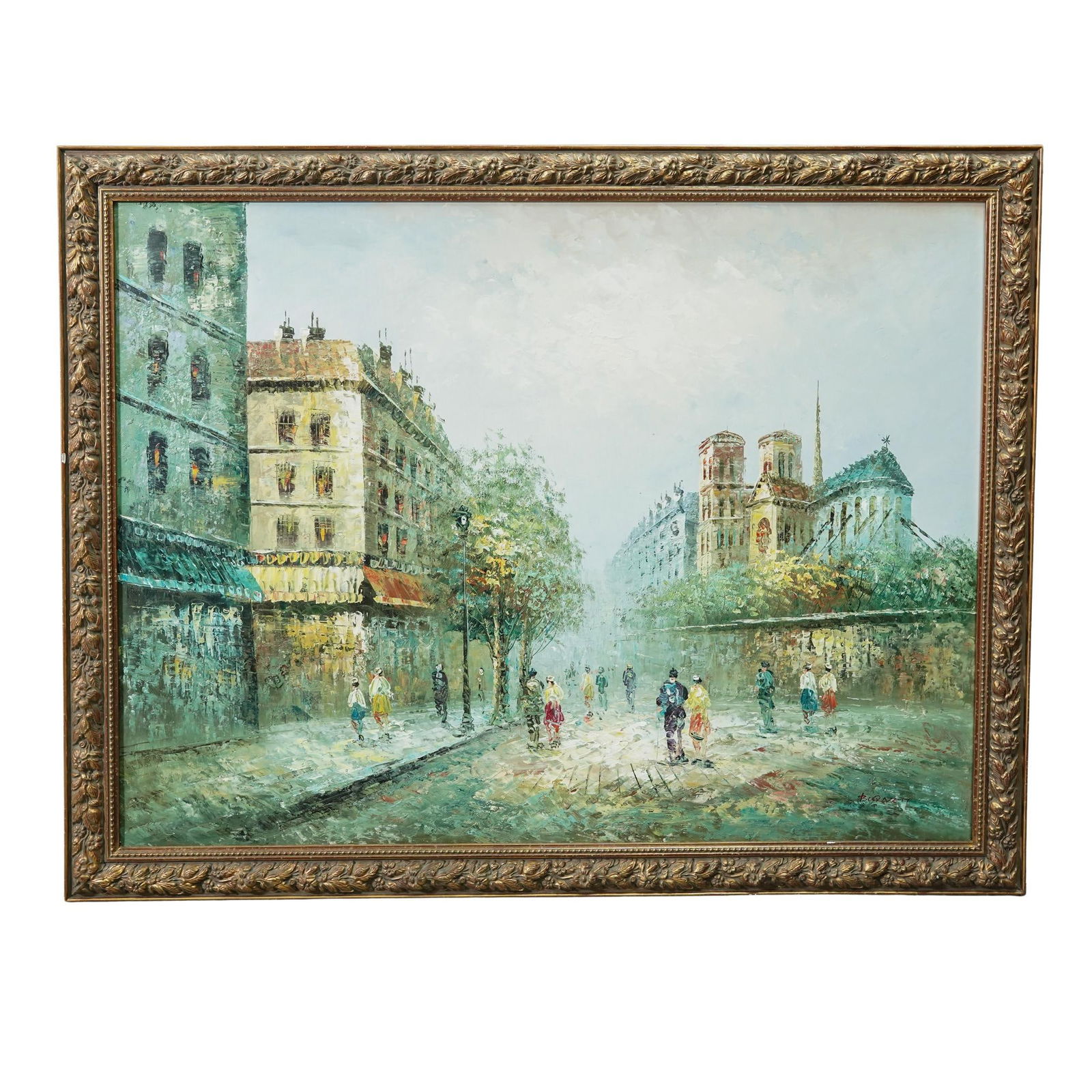 Caroline C. Burnett (American 1877-1950) Parisian Street Impressionist Painting (1 of 7)