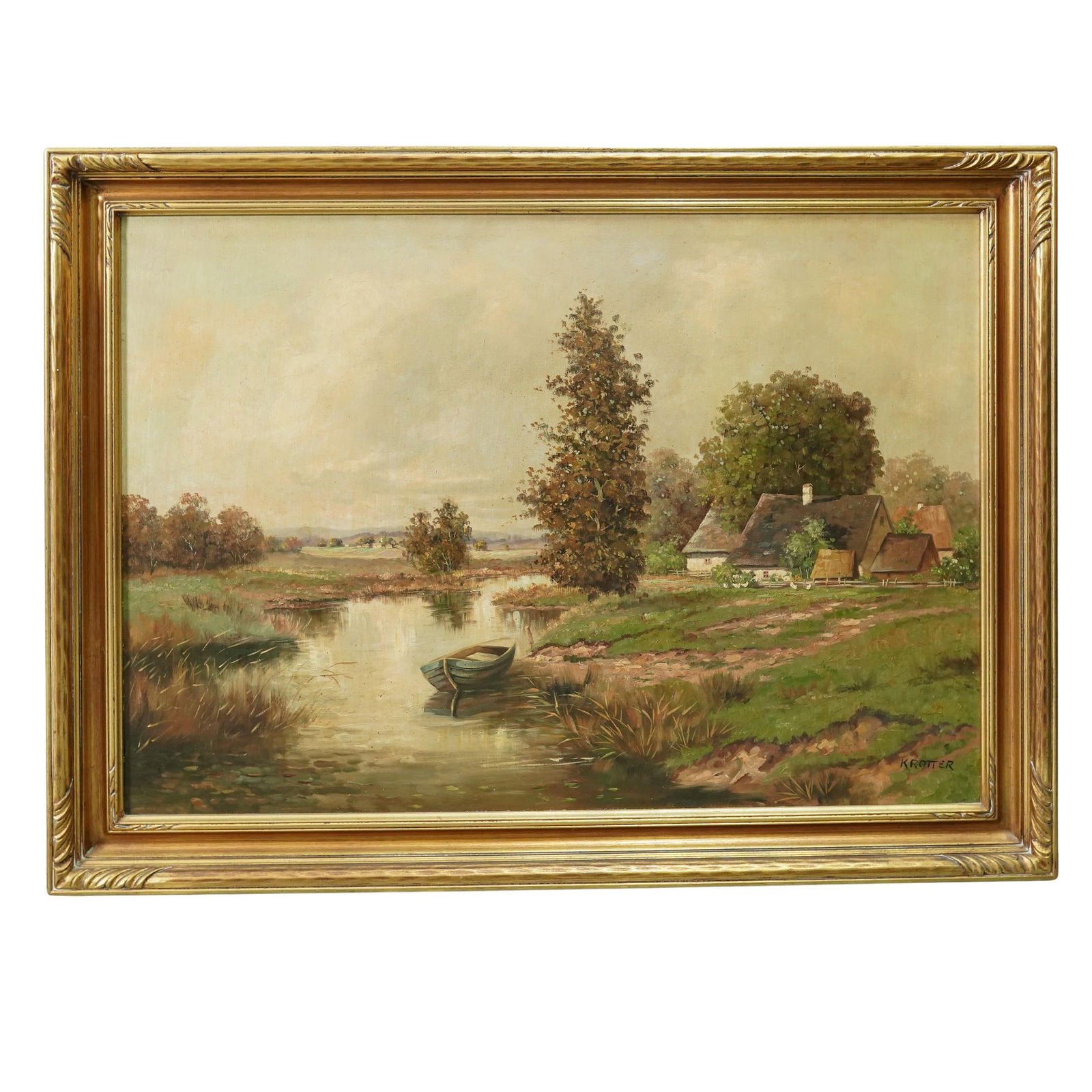 Josef Krotter (Austrian b.1894) Landscape Oil Painting on Canvas (1 of 8)