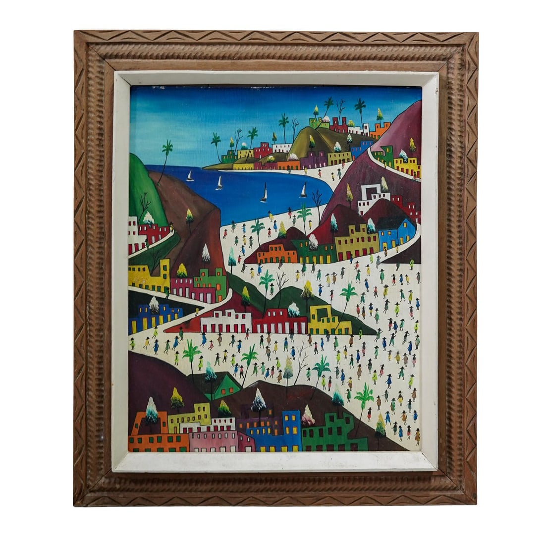 Prefete Duffaut (Haitian, 1923-2012) Coastal Cityscape (1 of 4)