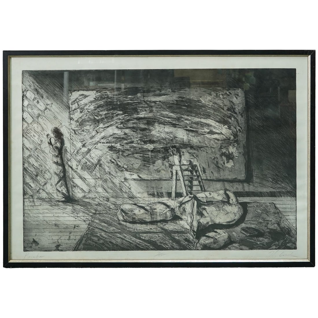 Howard Crouch (Amer., 20th century) "Painter" Limited Edition Etching (1 of 7)