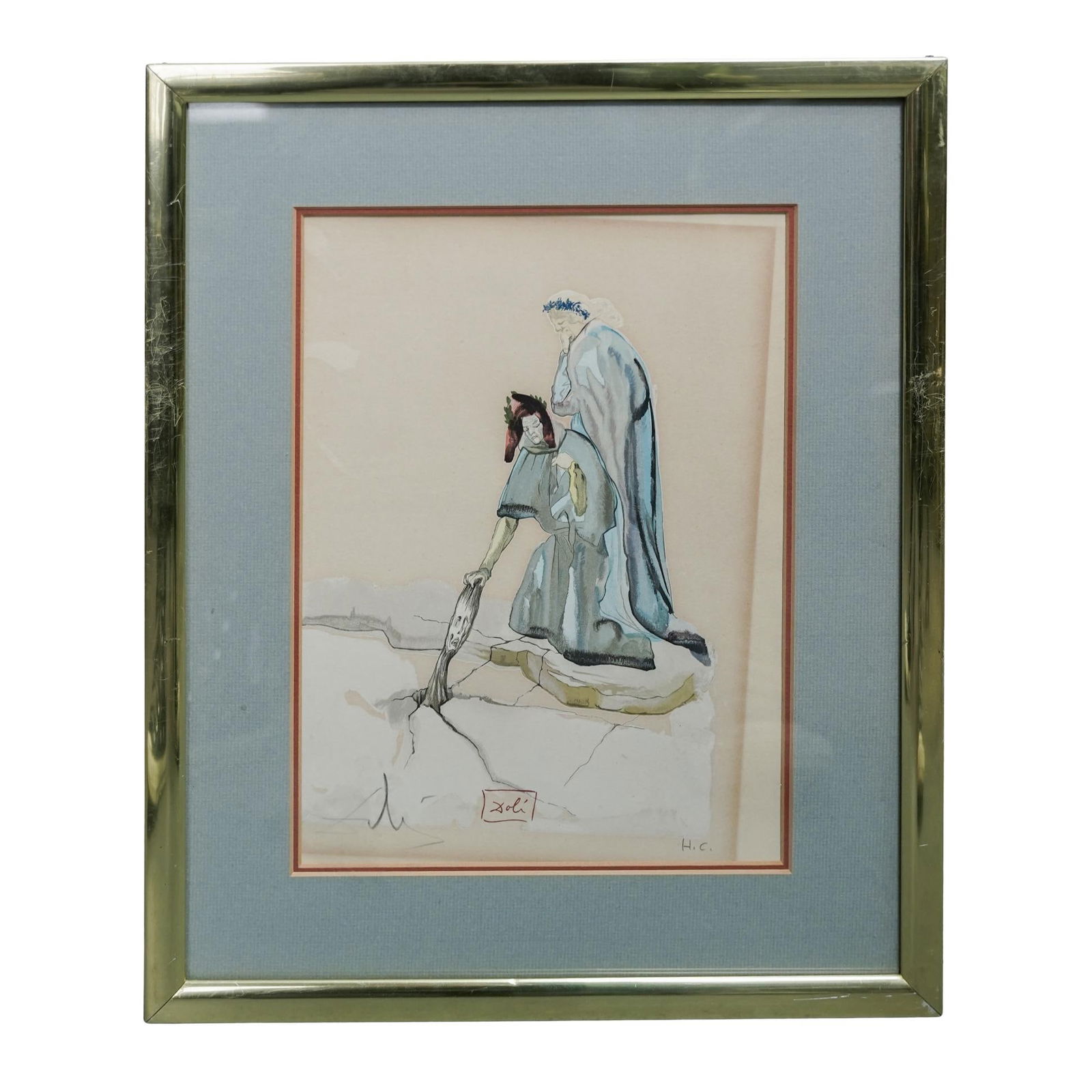 Salvador Dali "The Traitor of Montaperti" Woodblock (1 of 6)