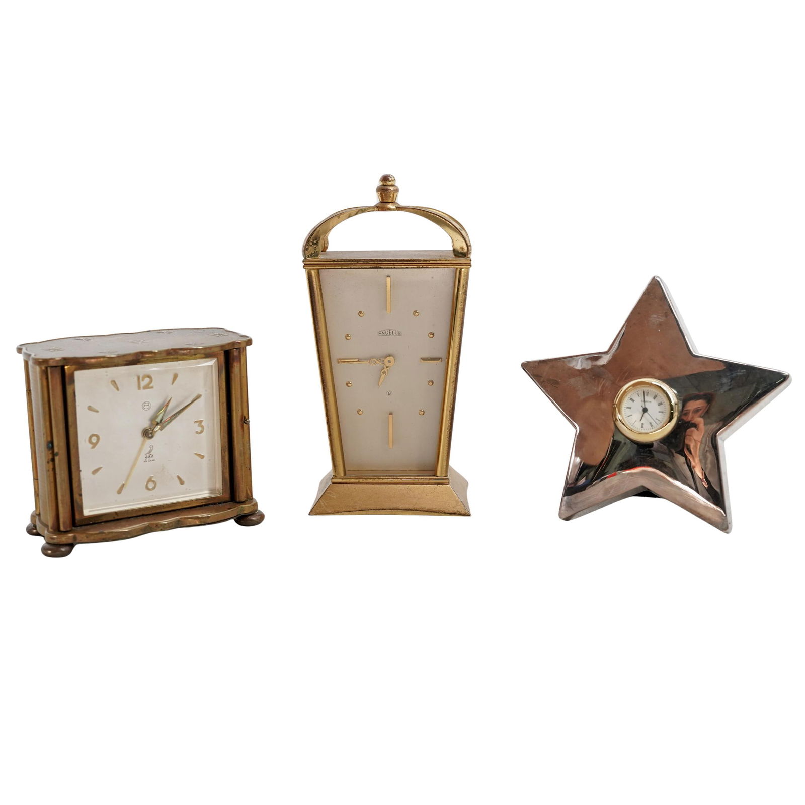 (3 pcs) Vintage Swiss & French Desk Clocks (1 of 8)