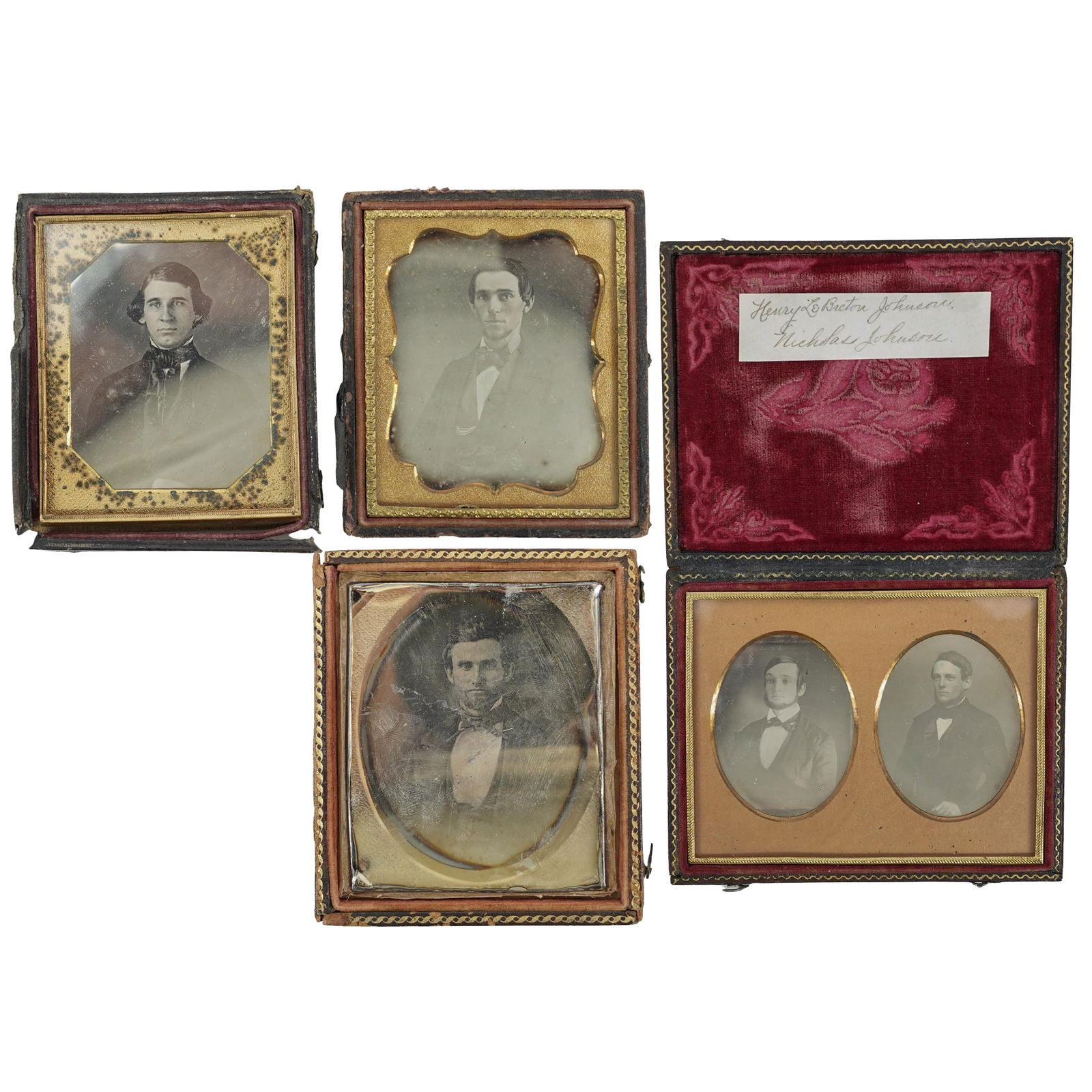 (4pc) Antique Daguerreotypes Male Portraits (1 of 5)