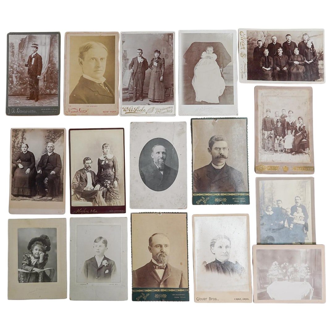 (13pc) Antique Assorted Group Of Cabinet Cards (1 of 1)