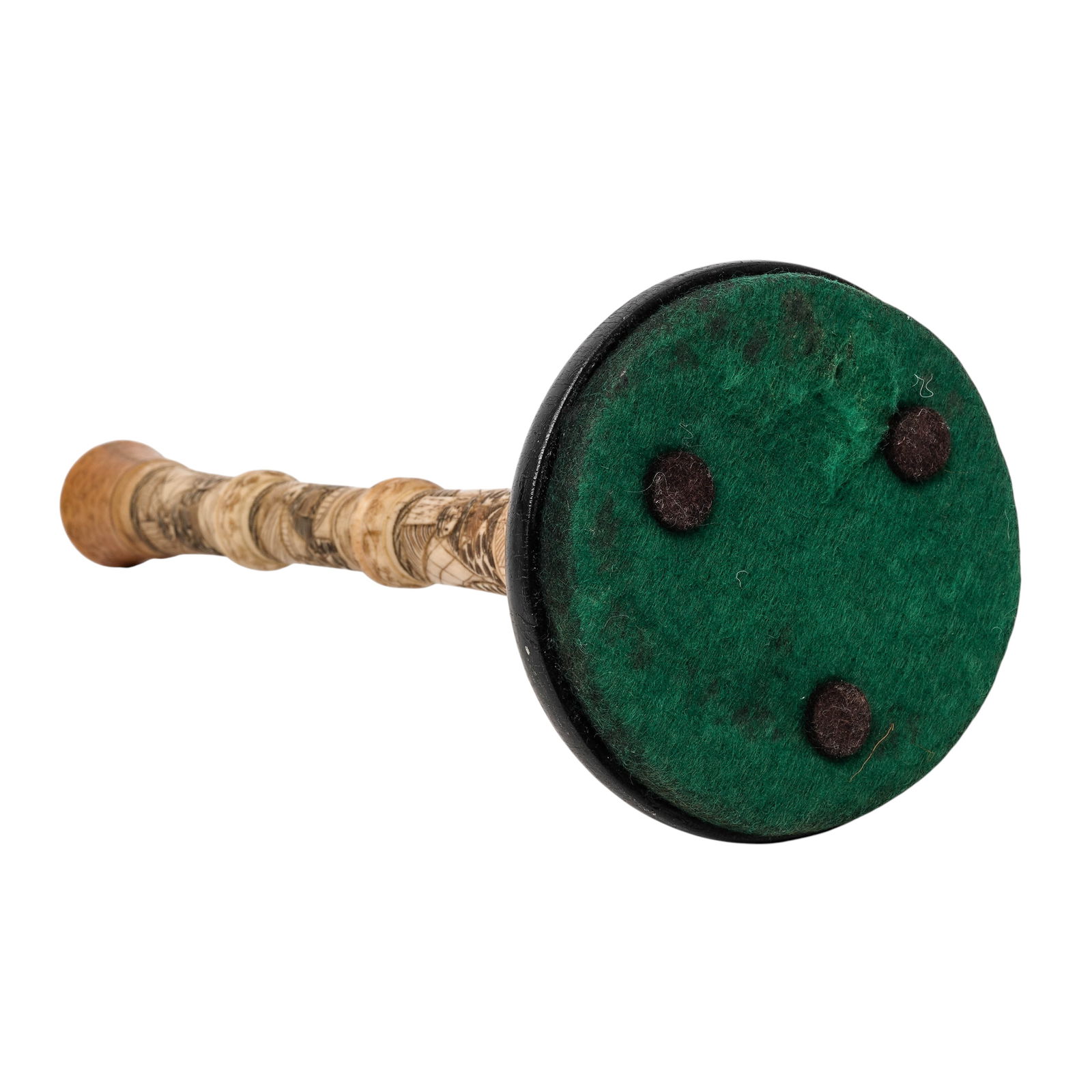 Chinese Carved Bone Large Candlestick - 7