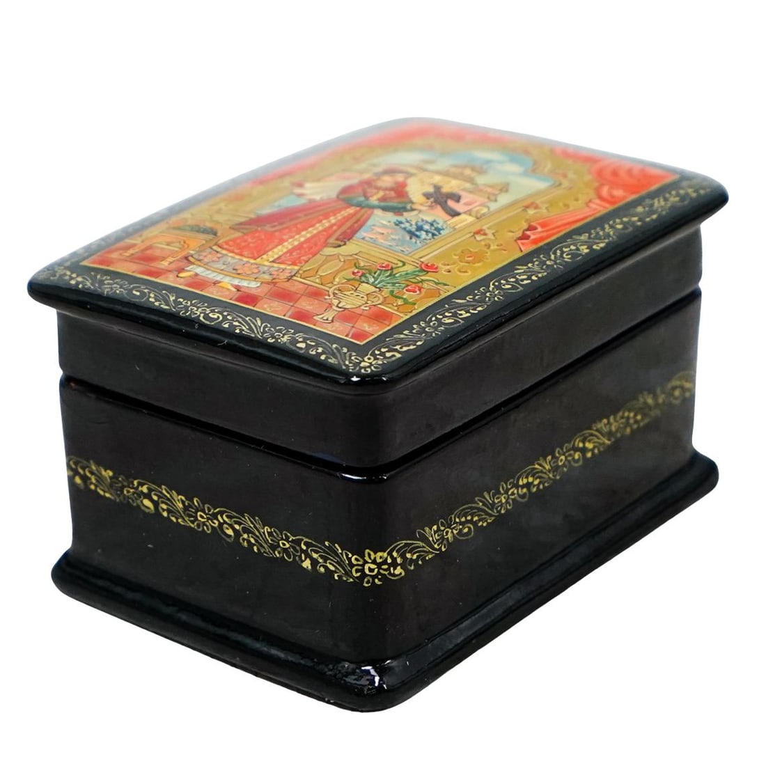 (8 pcs) Assorted Small Russian Lacquer Trinket Boxes - 6