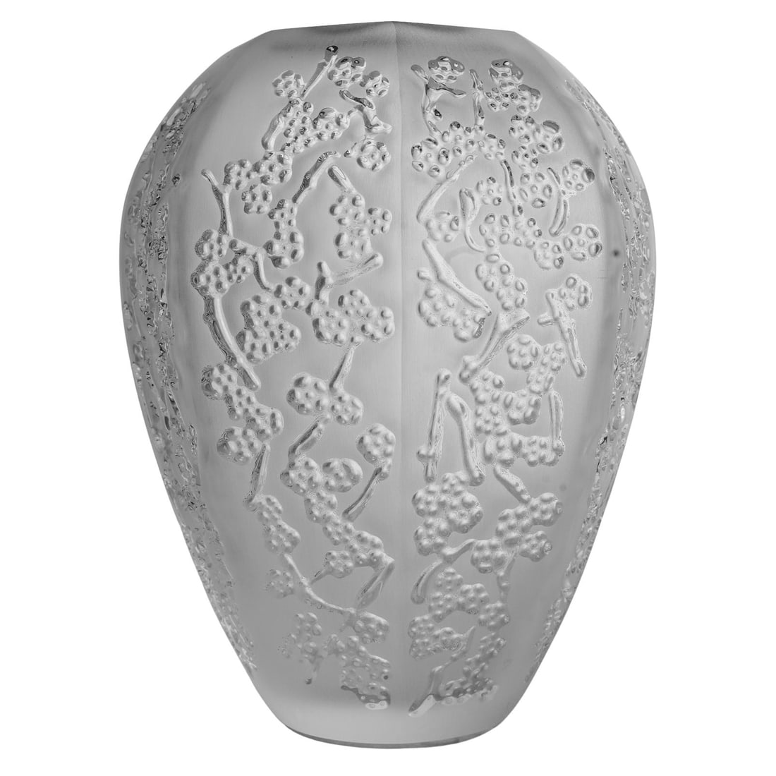 Lalique Sakura Frosted Crystal Vase (1 of 5)